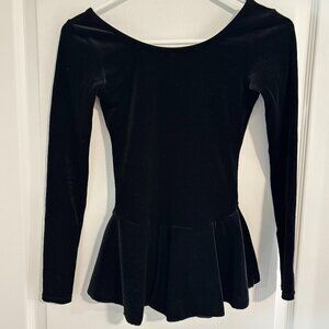 MONDOR Velvet black figure Skating competition dress